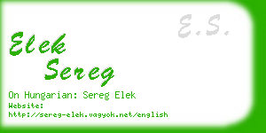 elek sereg business card